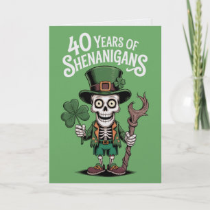 Cartão de Humor Divertido de Aniversário de 40 Ano