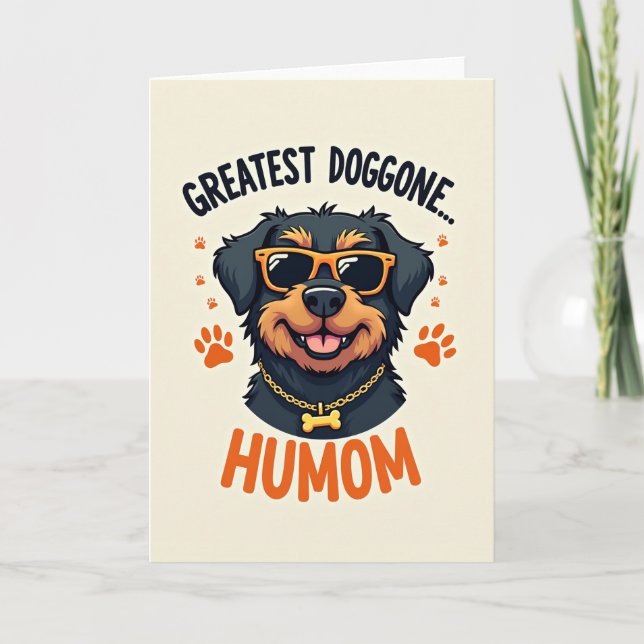 Cartão de Humor do Cão Mais Legal (Frente)