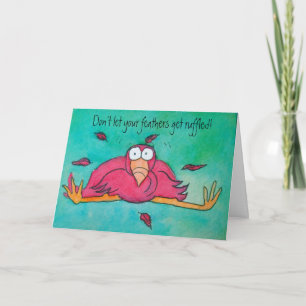 Cartão de Humor Engraçado Pnk Flamingo