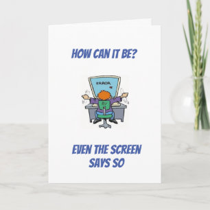 CARTÃO DE **HUMOR SOBRE ENVELHECIMENTO/VOCÊ ESTÁ B