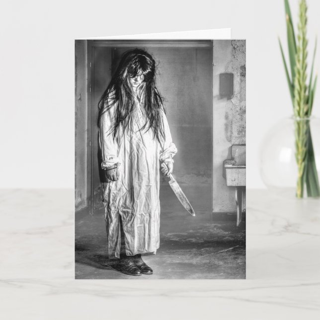 Cartão de Humor Sombrio Assustador (Frente)