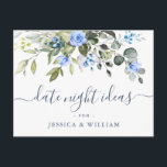 Cartão de Ideia de Noite de Data de Chuveiro de No<br><div class="desc">Para personalização adicional,  clique no link "personalizar ainda mais" e use nossa ferramenta de design para modificar este modelo. 
Se precisar de ajuda ou itens correspondentes,  entre em contato comigo.</div>