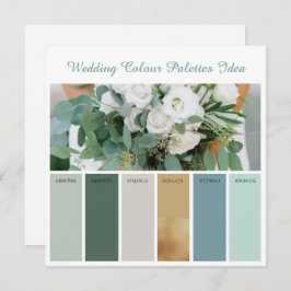 Cartão de Ideia de Paletas de Cor de Casamento