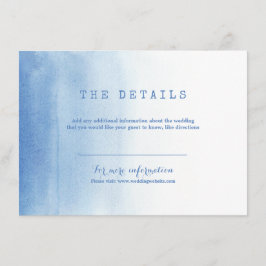 Cartão de identidade de praia de aquarela azul