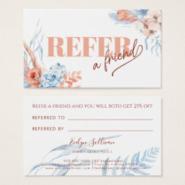 Cartão de identidade pêssego e azul tropical