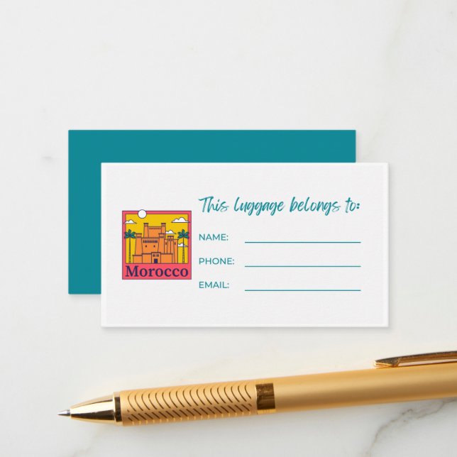 Cartão de Identificação de Bagagem (Frente/Verso In Situ)