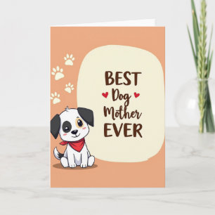 Cartão de Ilustração da Mãe Cachorra