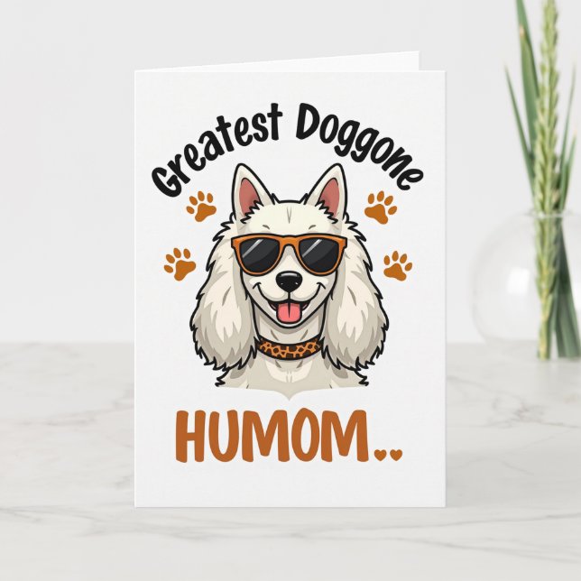 Cartão de ilustração da maior mãe de cachorro (Frente)
