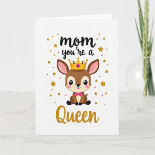 Cartão de Ilustração da Rainha Mamãe Estrelas