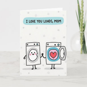 Cartão de Ilustração de Mãe com Muito Amor