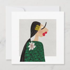 Cartão de Ilustração de Moda n.o 3 da Flower Girl