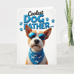 Cartão de Ilustração de Pai Cachorro Legal