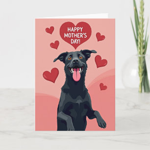 Cartão de Ilustração do Dia das Mães com Amor Cani