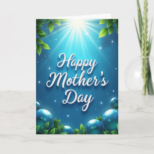 Cartão de Ilustração do Dia das Mães Luminoso
