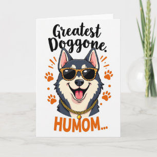 Cartão de Ilustração do Humom Mais Legal do Cachor