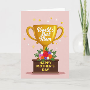 Cartão de Ilustração do Prêmio Golden Mom