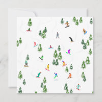 Cartão de Ilustração Snowboard Snowboard Snowboard
