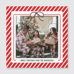 Cartão de Ímã de Natal Moderno com Foto da Família