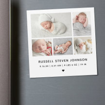 Cartão de Imagem de Anúncio de Nascimento Moderno