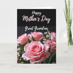 Cartão de imagem do Dia das Mães com Rosa Rosa
