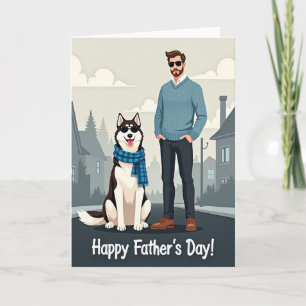 Cartão de Imagem do Dia dos Pais com Cachorro Lega