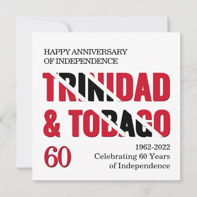 Cartão de Independência de 60 anos da TRINIDAD (Frente)