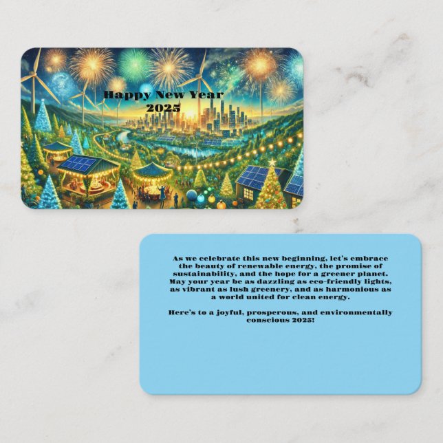 Cartão De Indicação 2025 com consciência ambiental! (Frente/Verso)