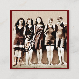 Cartão De Indicação Amigos em Figurinos de Banho