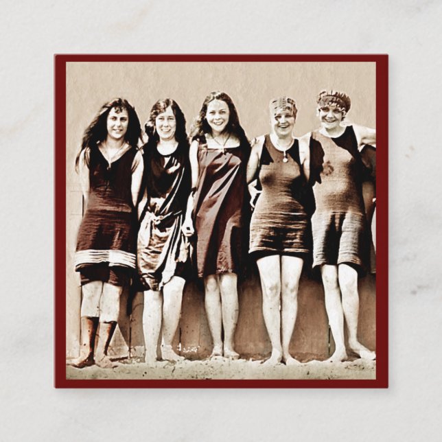 Cartão De Indicação Amigos em Figurinos de Banho (Frente)