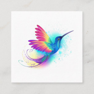 Cartão De Indicação Arco-Íris Exótico Hummingbird