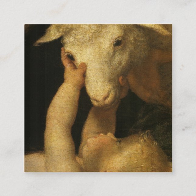 Cartão De Indicação Baby Jesus Toca Lamb (Frente)