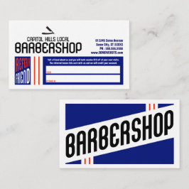 Cartão De Indicação barbearia retrorista, consulte um amigo