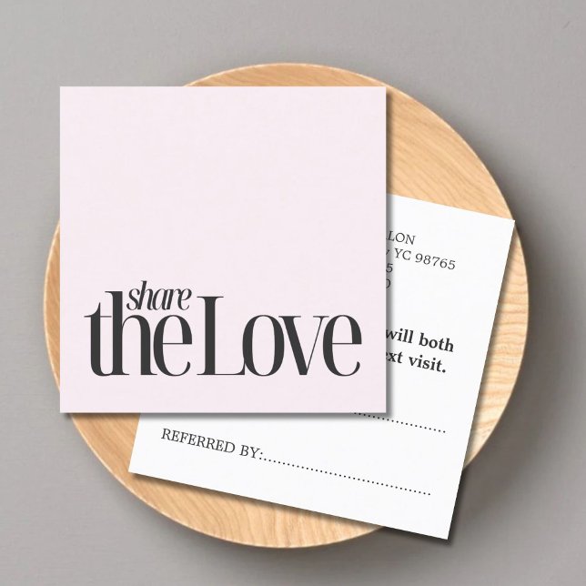 Cartão De Indicação Beleza mínima Legal de Rosa (Criador carregado)