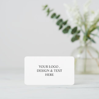 Cartão De Indicação Branco Personalizado – Seu Logotipo e Texto Aqui 