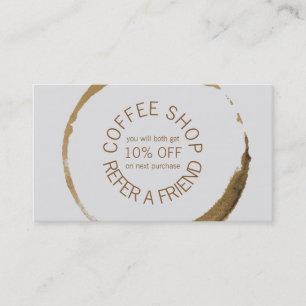 Cartão De Indicação Cafetaria - consulte um amigo