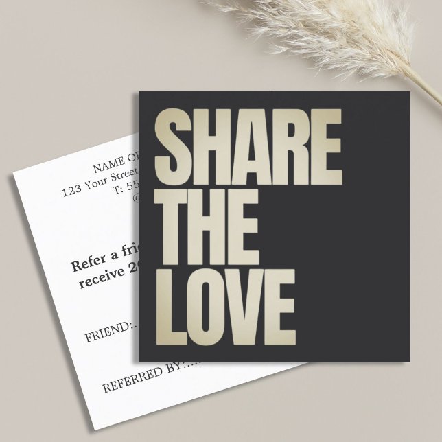 Cartão De Indicação Cinza Escuro Elegante (Criador carregado)