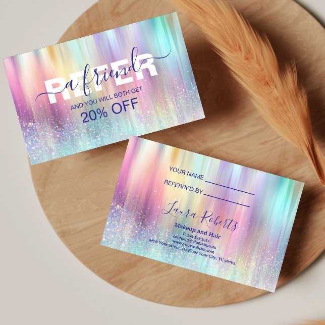 Cartão De Indicação Colorful Minimal Professional Branding (Criador carregado)