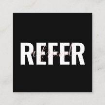 Cor-de-rosa preto moderno Refira um amigo