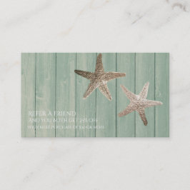 Cartão de Indicação de Amigo Golden Starfish & Woo