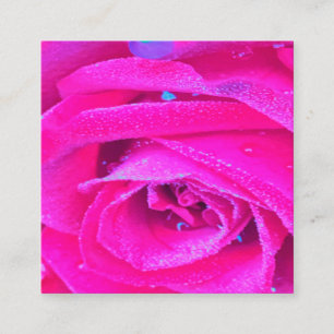 Cartão De Indicação Detalhes do Rosa Vermelho e Azul Perfeito