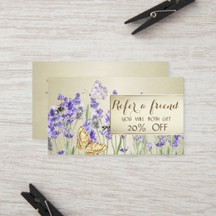 Cartão de Indicação Elegant Chic Lavander