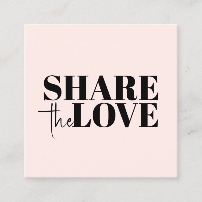 Cartão De Indicação Elegant Stylish Pastel Black Bold Salon (Frente)