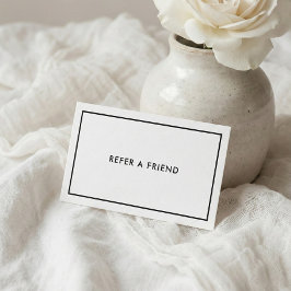 Cartão De Indicação Elegante minimalista