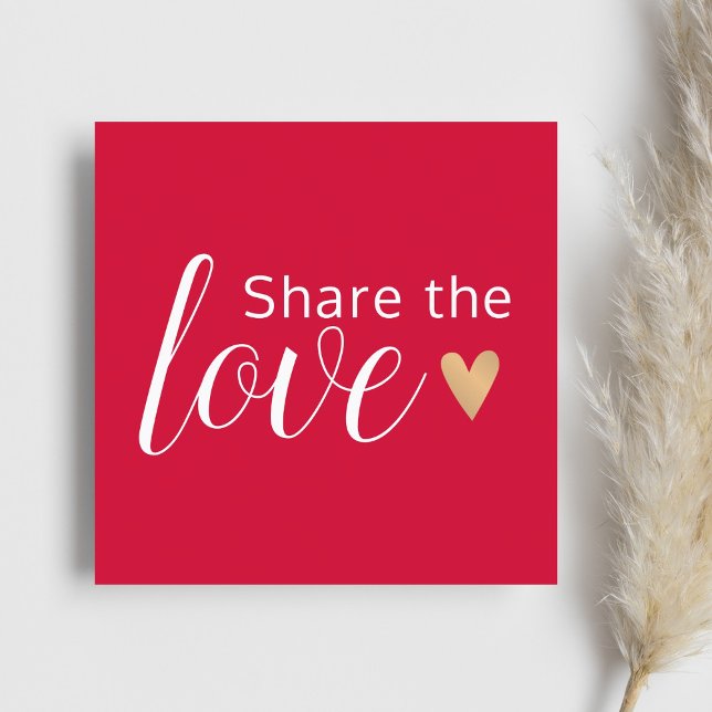 Cartão De Indicação Elegante Red White Dourado Hearty Salon (Criador carregado)