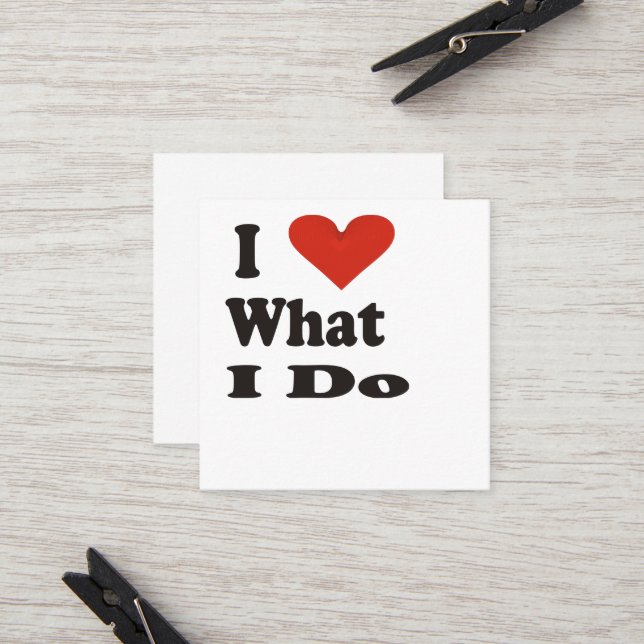 Cartão De Indicação Eu amo o que faço (Frente/Verso In Situ)