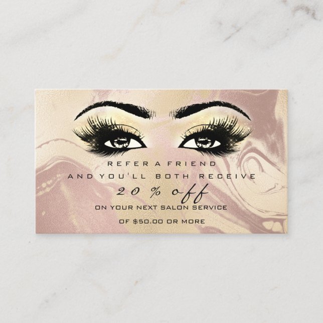 Cartão De Indicação Extensão de Maquiagens de Maquiagem da Placa de Re (Frente)