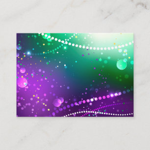 Cartão De Indicação Fundo Roxo Festivo do Carnaval