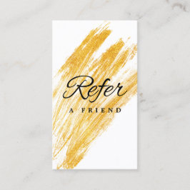 Cartão De Indicação Glitter de Onda Elegante Moderno