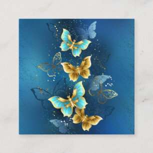 Cartão De Indicação Golden butterflies