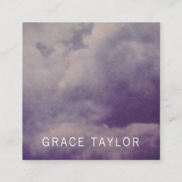 Cartão De Indicação Grunge Dirty Clouds Client Profile Card Set